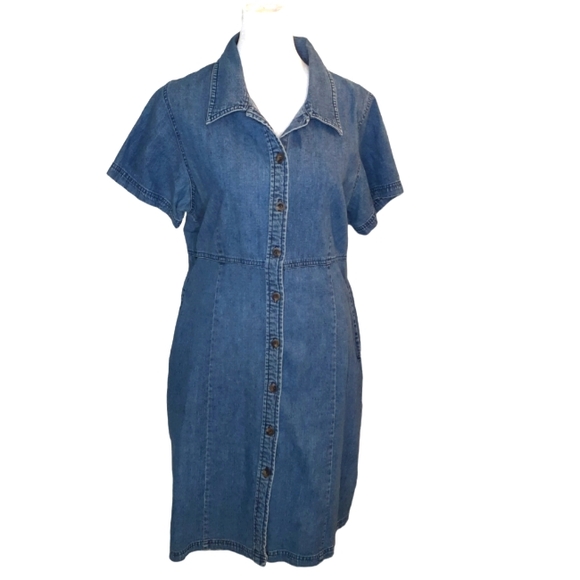 LL Bean size 12 Denim Dress - Picture 1 of 7